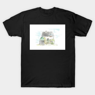 Traditional Irish Cottage illustration. T-Shirt